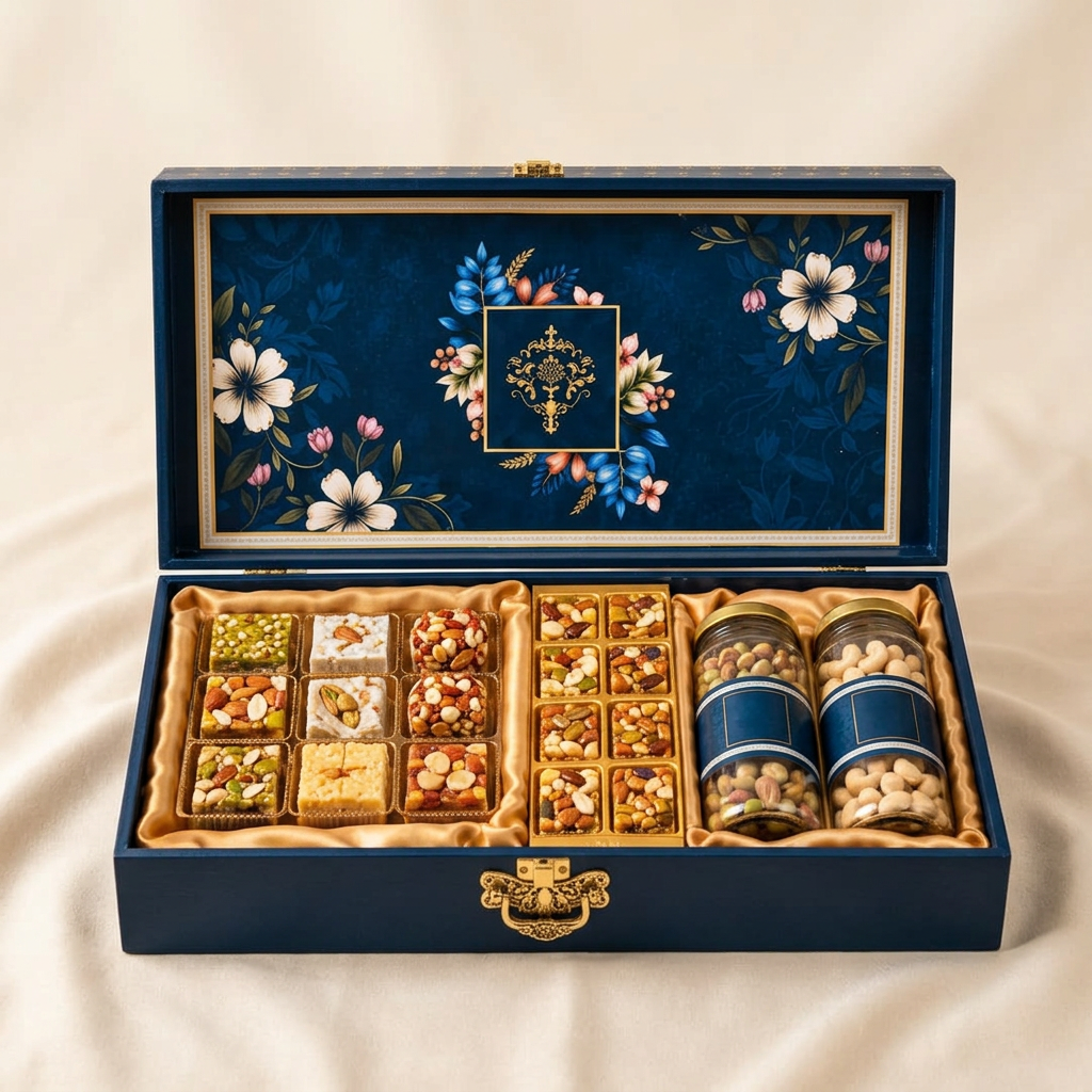Maharaja House corporate gift box in royal blue